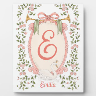 Personalised Baby Name Display Princess Swan Plaque