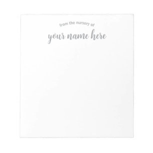 Personalised Baby Nursery Notepad