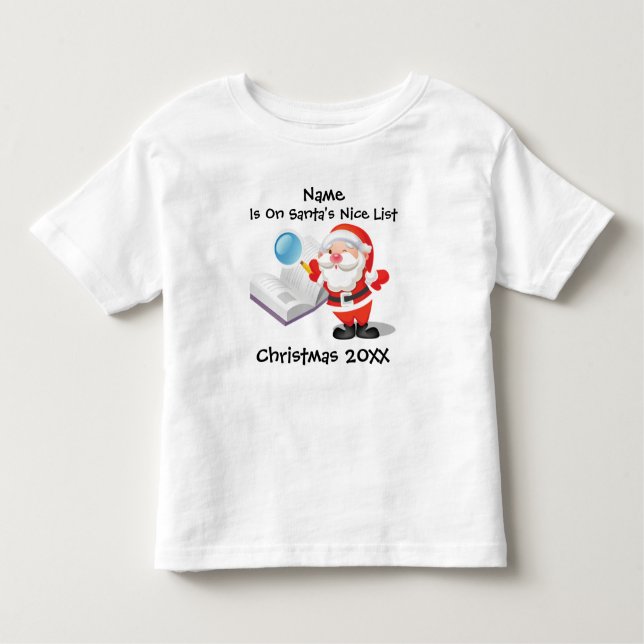 Personalised Baby or Toddler Christmas Toddler T-Shirt (Front)