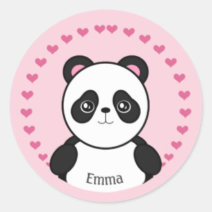 Personalised Baby Panda Stickers