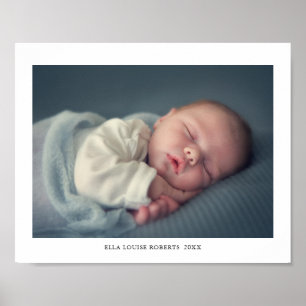 Personalised Baby Photo and Name Print