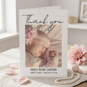 Personalised Baby Photo Birth Announcement