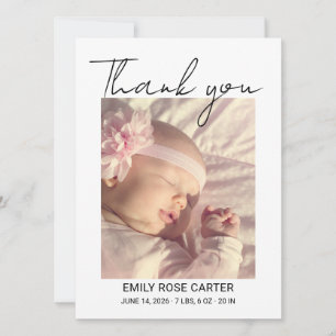 Personalised Baby Photo Birth Announcement