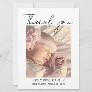 Personalised Baby Photo Birth Announcement 