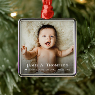 Personalised Baby Photo Keepsake Ornament   Custom