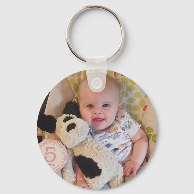Personalised Baby Photo Key Chain (Front)
