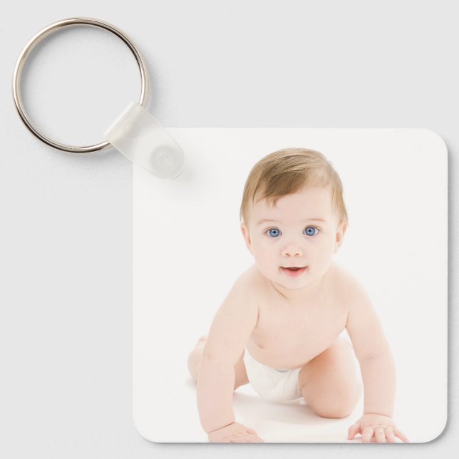 Personalised Baby Photo Key Ring (Front)