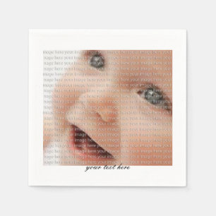 Personalised Baby Photo Party Paper Napkin Set