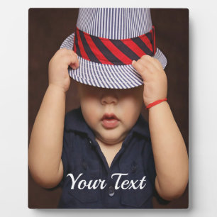 Personalised Baby Photo Tabletop Plaque with Easel