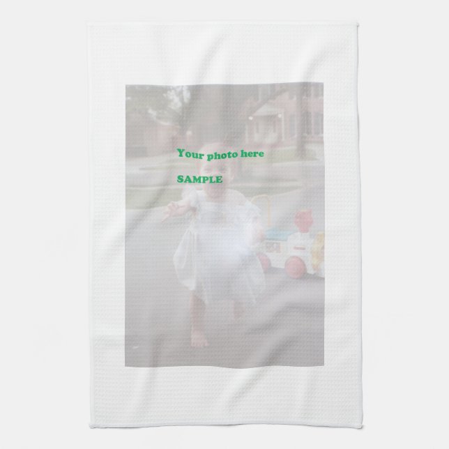 Personalised Baby Photo Tea Towel (Vertical)
