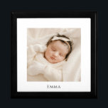 Personalised Baby Photo Wood Keepsake Box<br><div class="desc">A sweet personalised photo wood lacquered keepsake box. Replace this photo with your own favourite photo of any kind.</div>