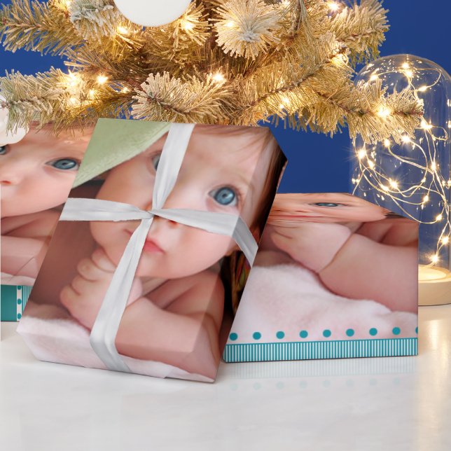 Personalised Baby Photo Wrapping Paper (Holidays)