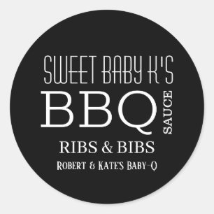Personalised Baby-Q Sauce Label