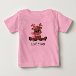 Personalised Baby Reindeer T-Shirt