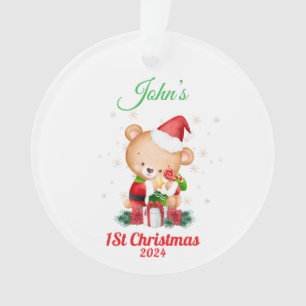 Personalised Baby’s 1st Christmas with photo Ornament