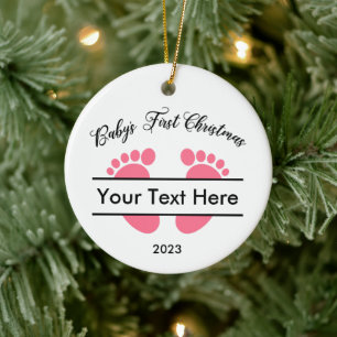 Personalised Baby’s First Christmas Ceramic Ornament