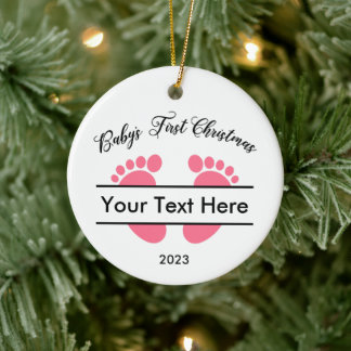 Personalised Baby’s First Christmas Ceramic Ornament