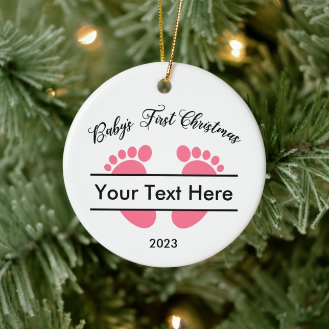 Personalised Baby’s First Christmas Ceramic Ornament (Tree)