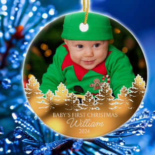 Personalised Baby´s First Christmas Ceramic Ornament