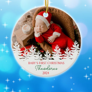 Personalised Baby´s First Christmas  Ceramic Ornament