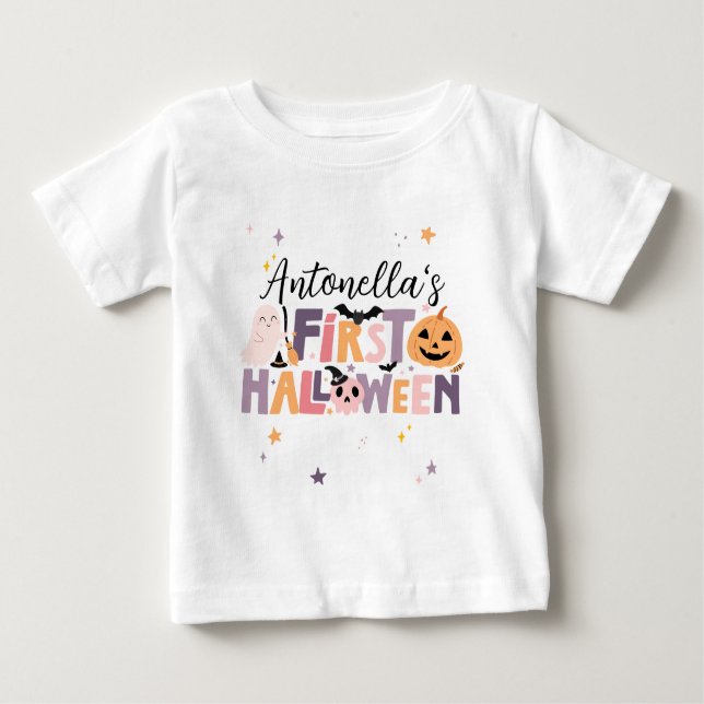 Personalised Baby’s First Halloween Outfit  Baby T-Shirt (Front)