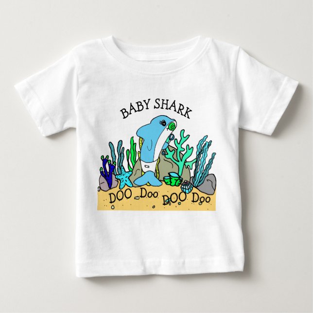 Personalised Baby Shark Baby's Baby T-Shirt (Front)