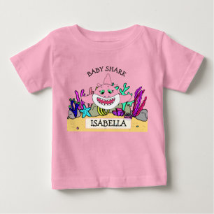 Personalised Baby Shark Baby's T-Shirt