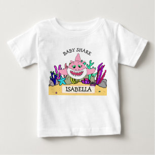 Personalised Baby Shark Baby's T-Shirt