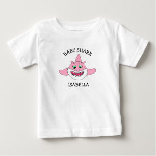 Personalised Baby Shark Baby's T-Shirt