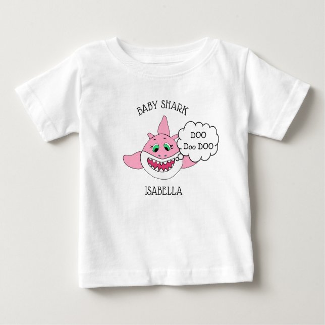 Personalised Baby Shark Baby's T-Shirt (Front)