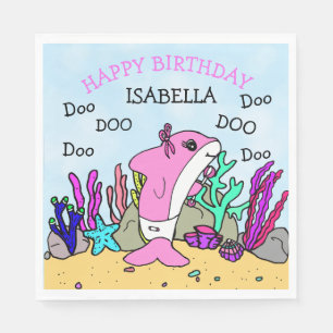 Personalised Baby Shark Birthday Napkin