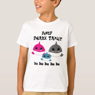 Personalised Baby Shark Family T-Shirt