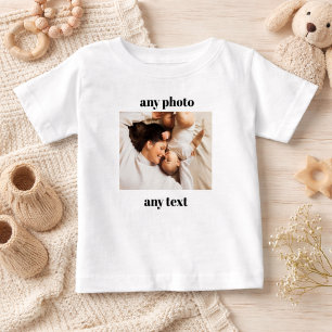 Personalised Baby Shirt Custom Photo & Text Gift