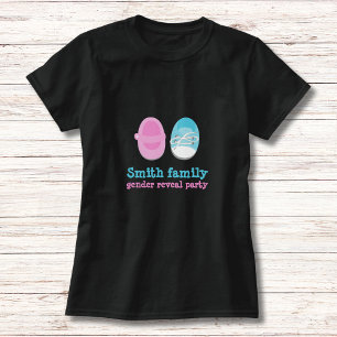 personalised baby shoes gender reveal T-Shirt