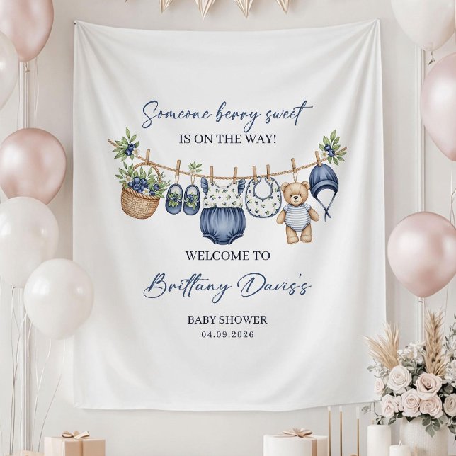 Personalised Baby Shower Backdrop Banner, Custom Tapestry (Creator Uploaded)