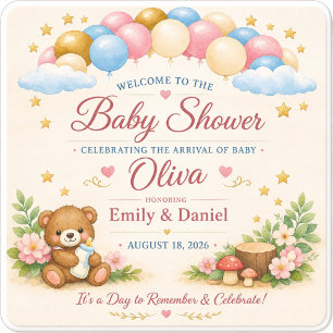Personalised Baby Shower Coasters