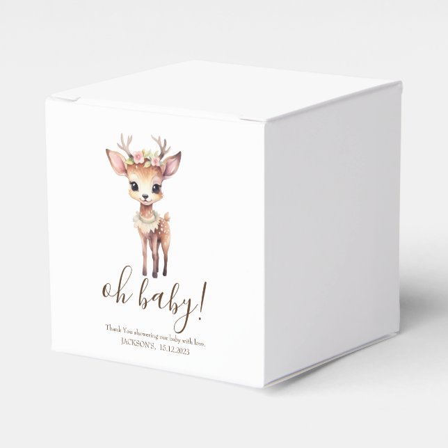 Personalised Baby Shower Favour Box (Front Side)