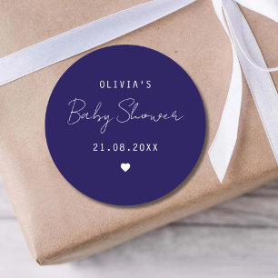 Personalised Baby Shower Favour Sweet Bag Biscuit Classic Round Sticker