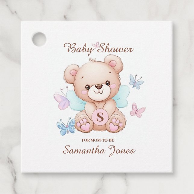 Personalised Baby Shower Favour Tags (Front)