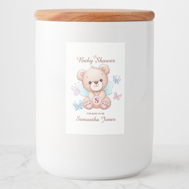 Personalised Baby Shower  Food Label (Front)