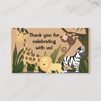 Personalised Baby Shower Jungle Animals Enclosure Card