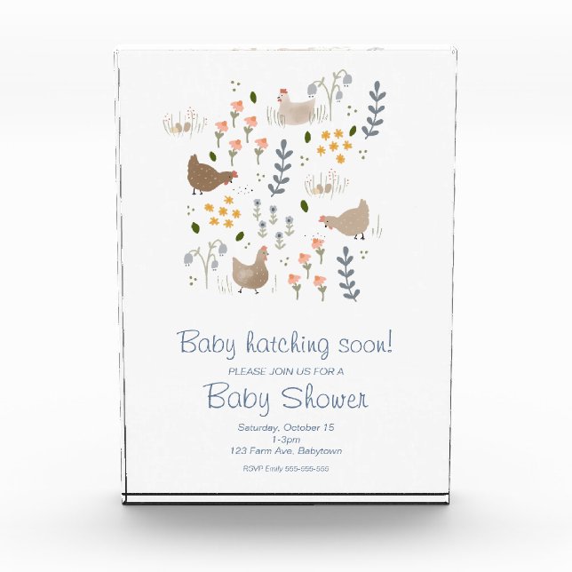 Personalised Baby Shower Keepskae Photo Block (Front)