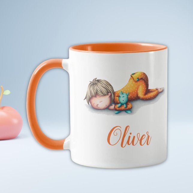 Personalised baby shower neutral baby sleeping mug (Creator Uploaded)