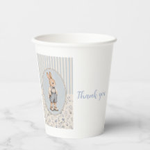 Personalised Baby Shower Paper Cups Vintage