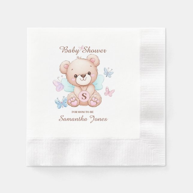 Personalised Baby Shower Paper Napkin (Front)