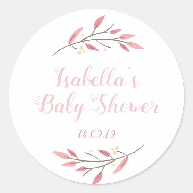 Personalised Baby Shower Stickers (Front)