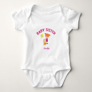 Personalised Baby Sister with Big Sister Bodysuit