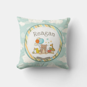 Personalised Baby Teddy Bear Giraffe Rubber Ducky Cushion