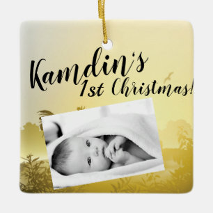 Personalised Baby XMAS Ornament Sunny Morning Farm