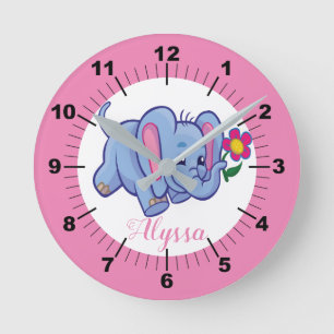 Personalised Baby Zebra Square Wall Clock